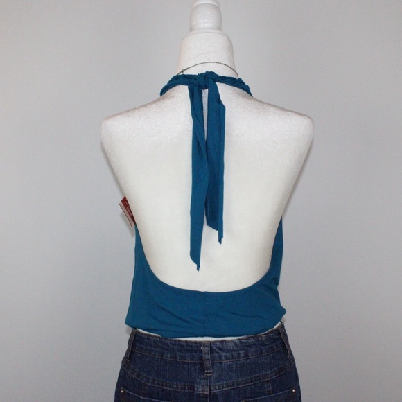 Y2K Sunari Lifestyle Dead-stock Stretchy Halter‎ Women’s Size Large - Picture 7 of 7